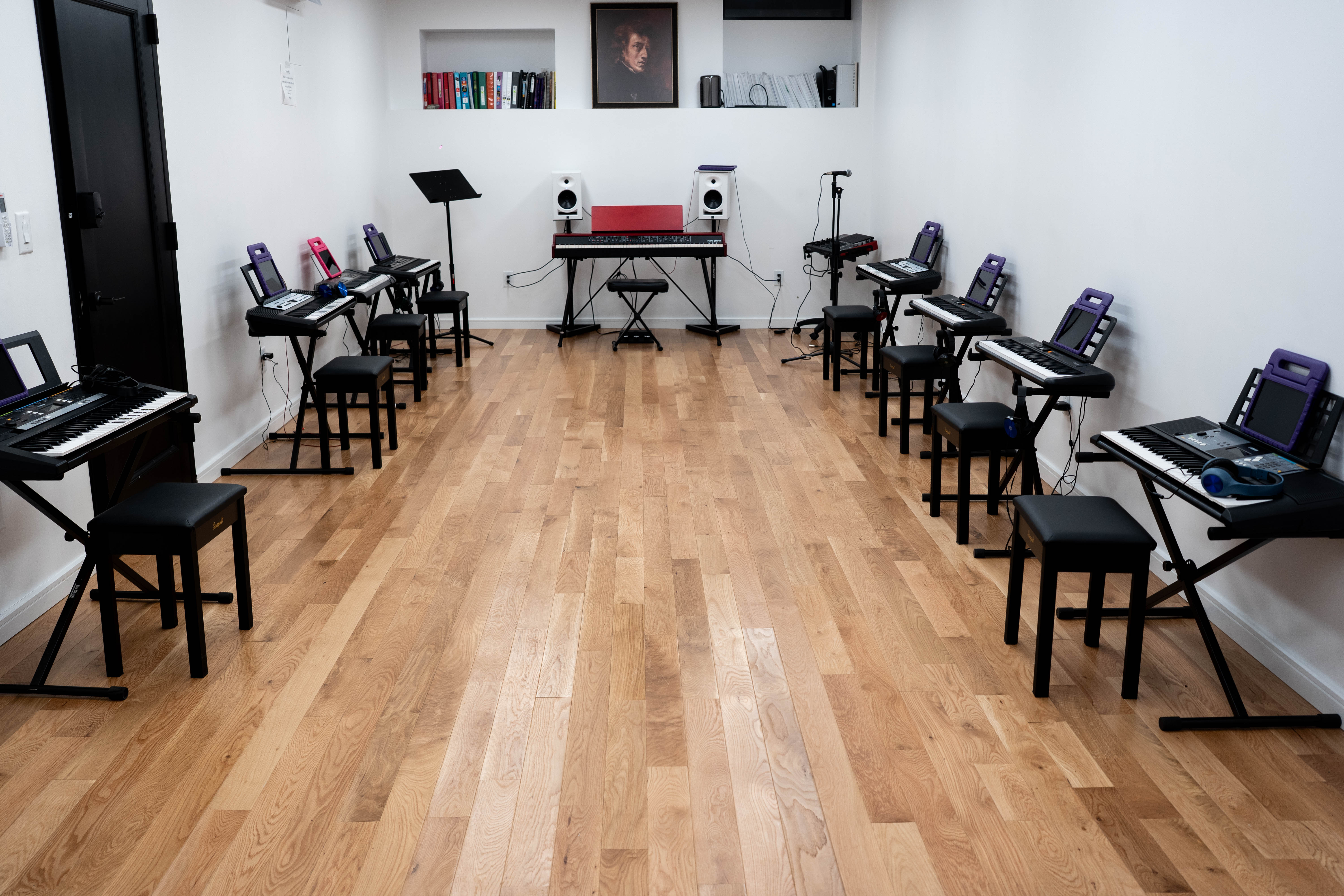 Keyboard lab in the big room